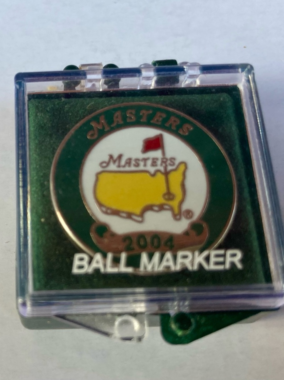 Masters Green and Yellow Ball Marker Case with Clear Cover